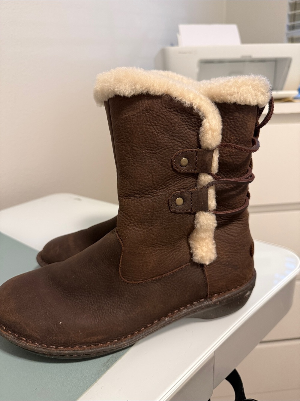Ugg Akadia Women’s Brown Shearling-Lined Winter Boots
